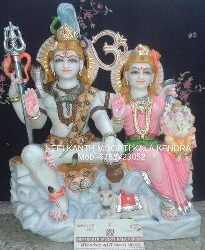 Marble Shiv Parvati Statue