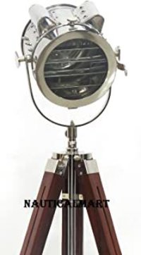 Vintage Studio Industrial Designer Nautical Spot Light Tripod Floor Lamp By Nauticalmart