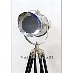 NauticalMart Nautical Designer Search Light Spotlight Wooden Tripod Floor Lamp