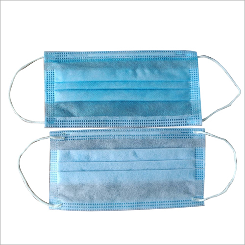 3 Ply Nose Mask With Nose Strip Face Mask - Non Woven Material Standard Size Blue Color | Comfortable Fit Designed for Healthcare Settings