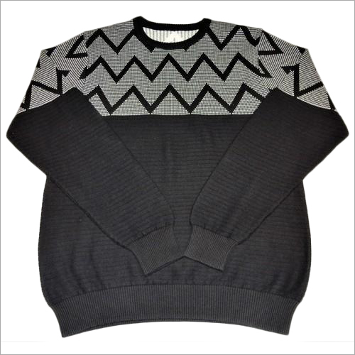 Men's Cotton Jacquard Sweater
