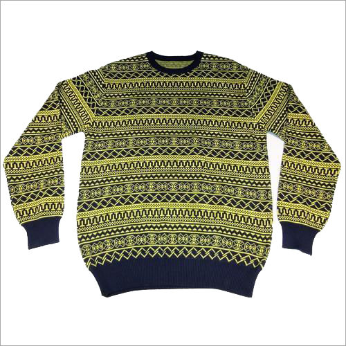 Designer Mens Jacquard Sweater