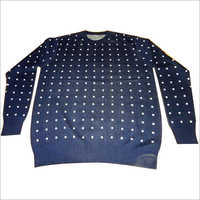 Mens Jacquard Cotton Sweater