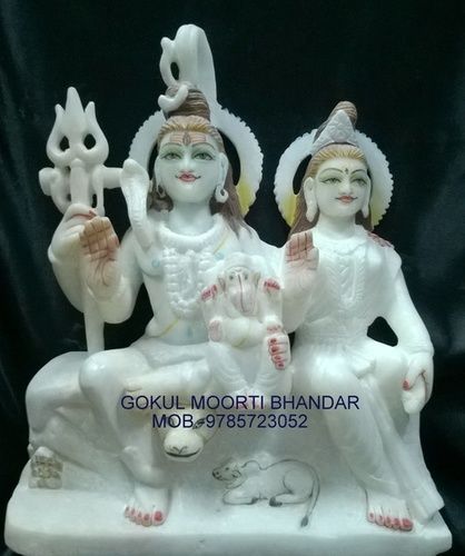 Marble shiv parvati murti