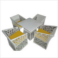 4 Seater Wicker Dining Table Set