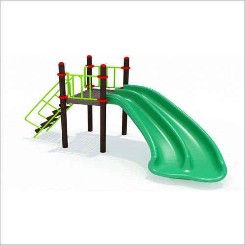 Outdoor Playground Double Curve Slides