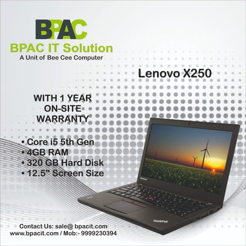 Refurbished Lenovo X250 Laptop i5 5th generation
