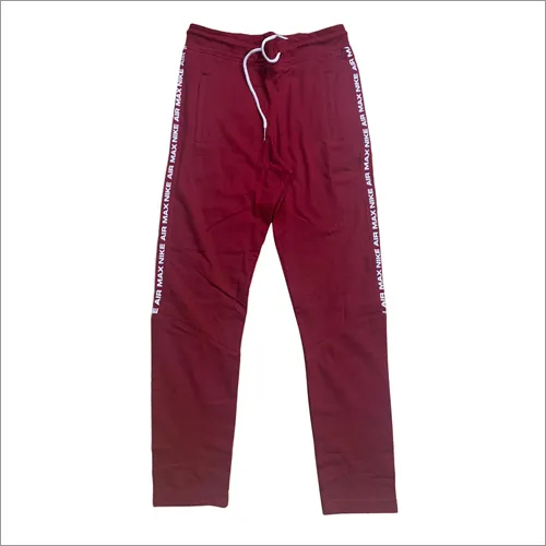 Mens Printed Lower - Cotton Blend, Size L-XXL | Maroon Striped, Quick Dry, No Fade, Washable, Trendy Casual for All Seasons