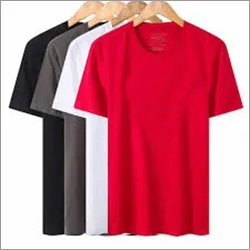 Mens Cotton T-Shirt - Cotton Blend, Size: L, M, XL, XXL, Color: Black, White, Red, Grey - O-Neck, Short Sleeves, Plain Pattern for Ultimate Comfort