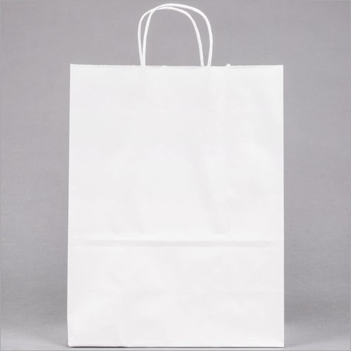 7X15 Inch White Kraft Paper Bags