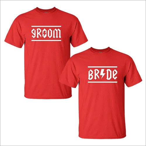 Bride And Groom Matching Couple Printed T-Shirts