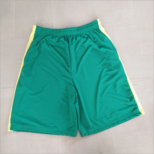 Sports Shorts - Polyester Fabric, Available Sizes S-XXXL, Vibrant Green Color | Lightweight, Moisture-Wicking, All-Season Comfort for Men