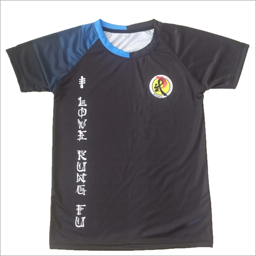 Martial Art T-Shirt - Polyester Fabric , Sizes S-XXXL, Black Color | Stretchable, Breathable, Flexible, All-Season Comfort