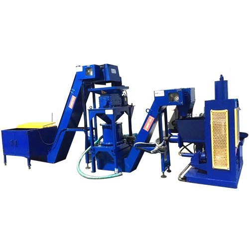 Hydraulic Briquetting Production Line With Shredder And Centrifugal Dryer By SANTEC BALING AND RECYCLING SYSTEMS
