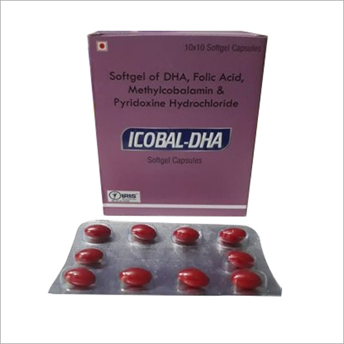 Softgel Of DHA Folic Acid Methylcobalamin And Pyridoxine Hydrochloride Softgel Capsules