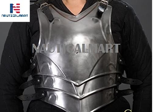 NauticalMart LARP Medieval Steel Armor Full Cuirass (Breastplate and Back Plate)