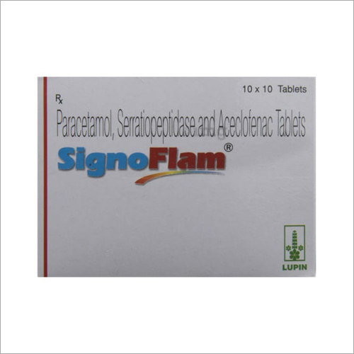 Paracetamol Serratiopeptidase and Aceclofenac Tablets