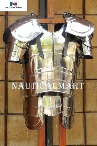 Steel Nauticalmart Gothic Half-Armor Medieval Breastplate With Pauldron Jousting Knight Halloween Costume
