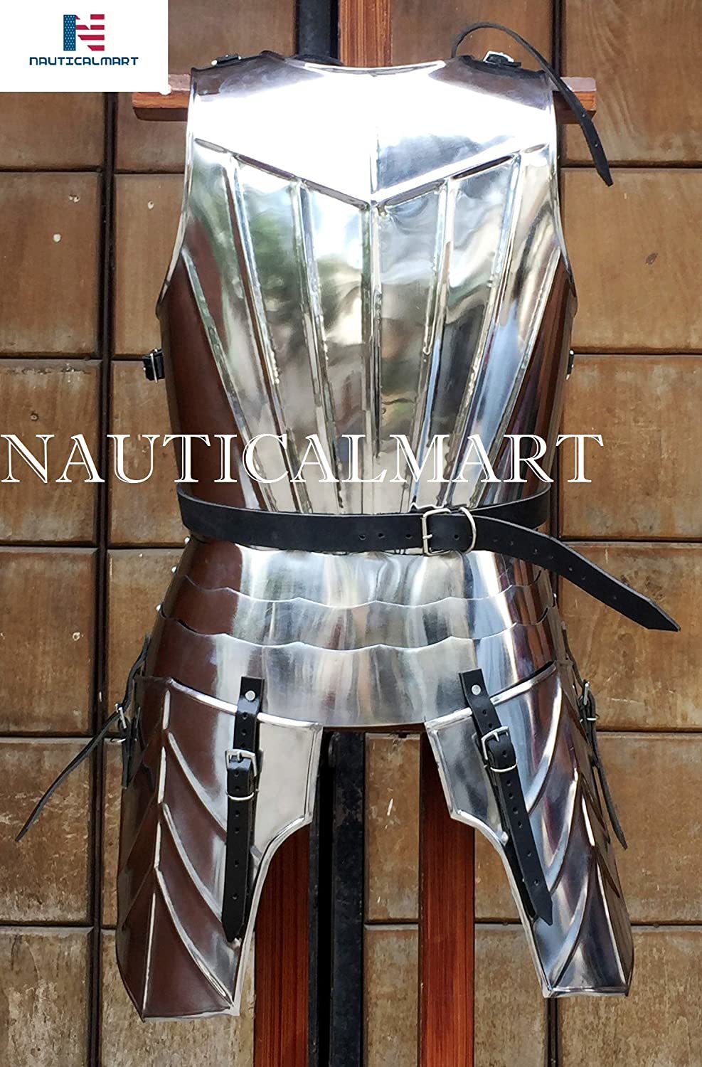 NauticalMart Medieval Steel Breastplate with Tasset Plate Armor Wearable Costume LARP