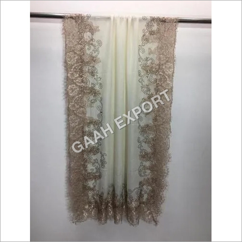 Pashmina French Lace With Crystal Stole , SIze-90x210cm