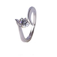 Sterling Silver Solitaire Ring Gender: Women