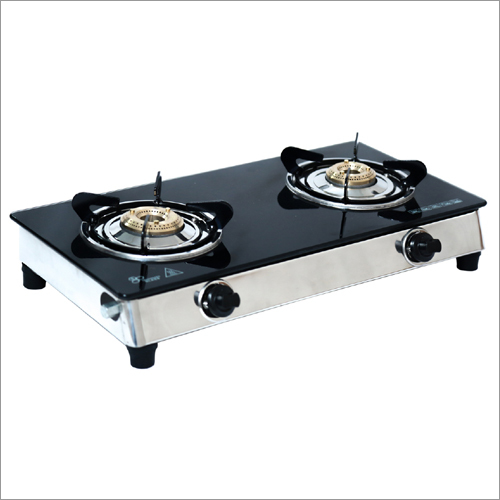 Double Burner Gas Stove with Glass Top