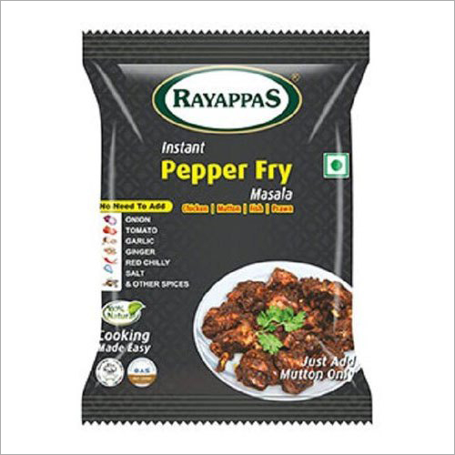 Instant Pepper Fry Mutton Masala - 40g Powder | 100% Natural, No Need to Add Onion, Tomato, Garlic, Ginger, Red Chilly, or Salt
