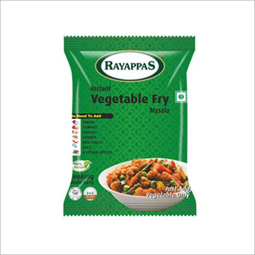 Instant Vegetable Fry Masala - 30g Packet, Organic Spice Blend for Enhancing Vegetable Dishes, Mildly Resonant Flavor, Powder Form, 4 Months Shelf Life