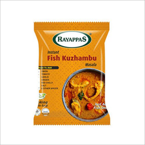 Instant Fish Kuzhambu Masala - 80g Powder Packet | No Need to Add Onion Tomato Garlic Ginger Red Chilli Salt or Other Spices 4-Month Shelf Life