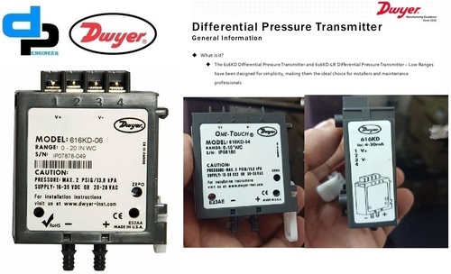 Dwyer 616KD-12-V Differential Pressure Transmitter