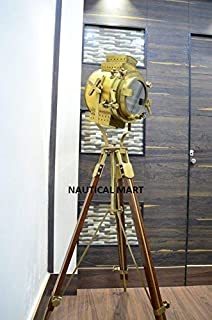 Vintage Nautical Signal Tripod Floor lamp Rustic Finish Search Light By Nautical Mart Inc.