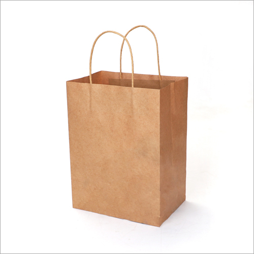 Plain Paper Bags - Kraft Paper, Different Sizes Available , Brown Color with Customizable Designs and Patterns