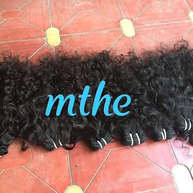 Black Raw Indian Curly Hair Extensions