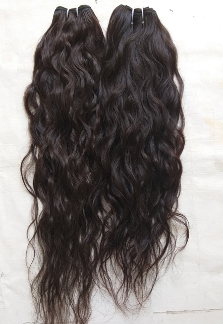 Indian Remy Natural  Wavy Human Hair Extensions