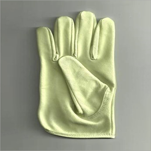 Leather Safety Gloves - Leather Material, Sizes S, M, L, Cream Color | Full Fingered Design, Quick Dry, Washable, Tear Resistant