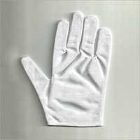 Nylon Lint Free Gloves - Nylon Fabric, Full Finger Style, White Color | Quick Dry, Washable, Plain Pattern For Material Handling, Electronics, Wall Painting