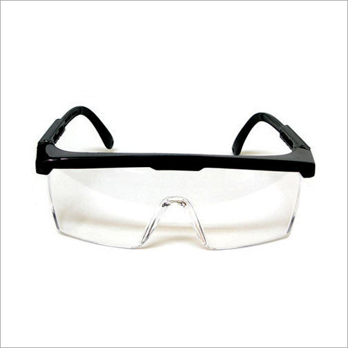 Industrial Safety Goggle - Plastic Lenses, Transparent Color, Adjustable Temples | Waterproof, Impact and Chemical Resistant, Unisex Design