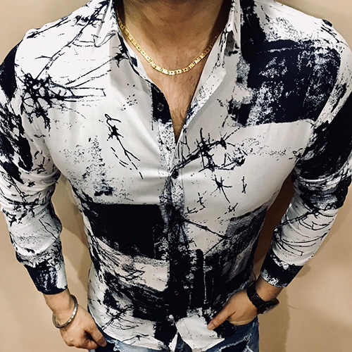 Light Weight Cotton Dyed Printed Shirt
