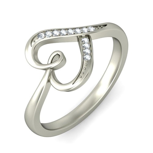 Designer Heart Shape Silver Rings