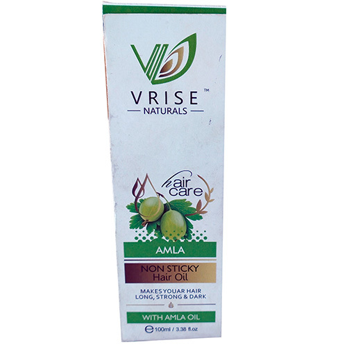 Non Sticky Hair Oil - Amla and Oils , 100ml White Bottle with Mild Scent for Daily Hair Care, Enhances Shine and Reduces Stickiness