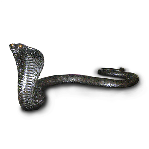 14 Foot Length Iron and Brass Snake Sculpture