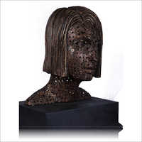Hand Crafted Copper Coin Statue - Copper, 24x22x18 Inches, Black Base | Welded, Intricate Detail, Handcrafted, Unique Design, Collectible Art, Durable, Stylish Decor