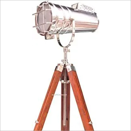 1940'S AUTHENTIC FLOOR SEARCHLIGHT SPOT LIGHT WITH TRIPOD STAND BY NAUTICALMART