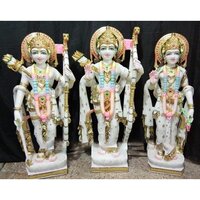 Marble God Ram Darbar Statue - Finishing: Polishing