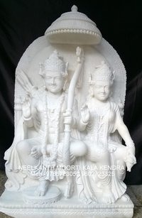 Marble Ram Sita Sitting Statue