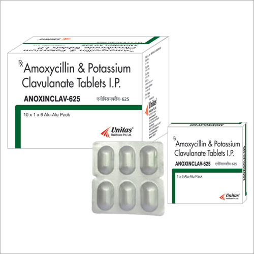Amoxycillin and Potassium Clavulanate Tablets IP - 625mg, Blister Pack of 10 | Broad-Spectrum Antibiotic, High-Quality Ingredients, Safe & Reliable