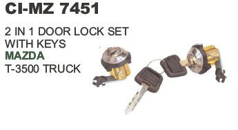 2 in 1 Door Lock set with Keys Mazda