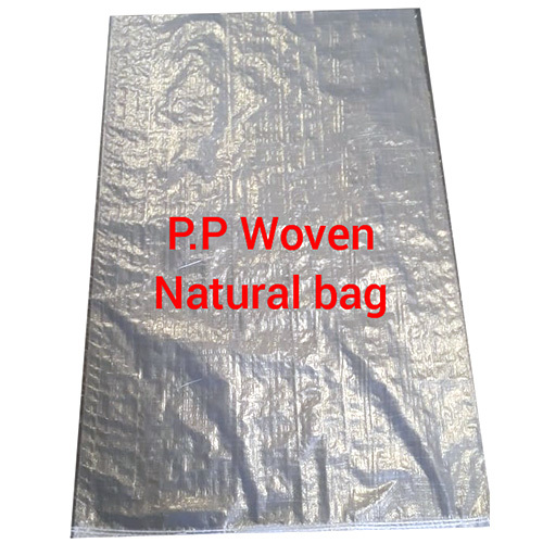 Grey Pp Woven Natural Sack Bag
