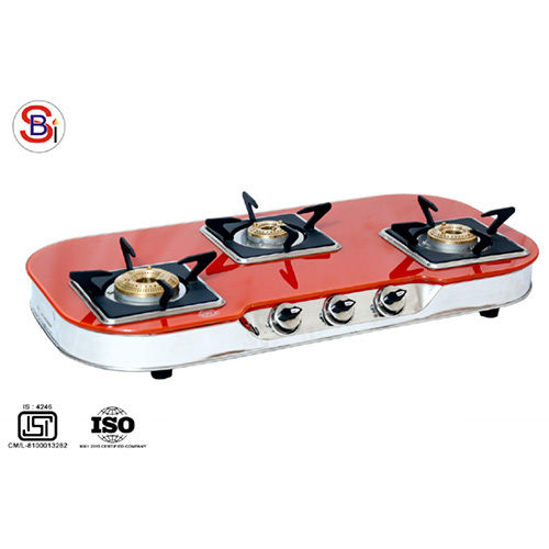 Coloured Three Burner Gas Stove