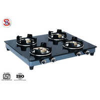 Four Burner Gas Stove With Glass Top